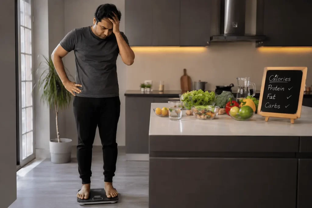 Healthy weight management food setup