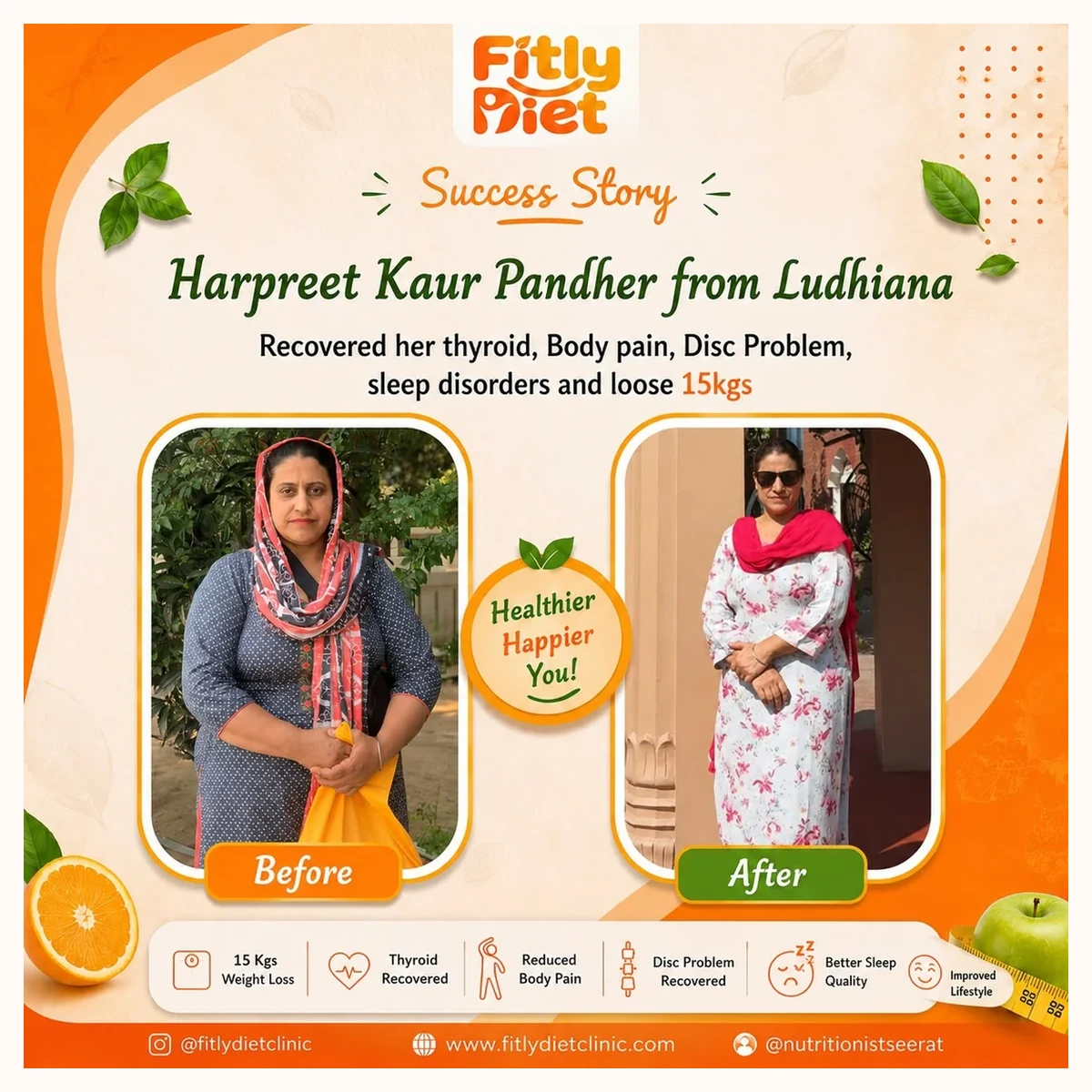 Fitly client result - Harpreet Kaur Pandher